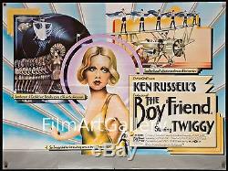 Le Boy Friend Boyfriend'72 Britannique Ken Russell Quad Bleu Twiggy Filmartgallery