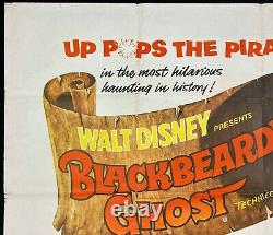 Le Fantôme de Barbe Noire Affiche de Film Originale Quad Disney Peter Ustinov Dean Jones '68