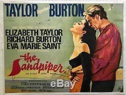 Le Film Original Sandpiper Quad Poster 1965 Richard Burton Elizabeth Taylor
