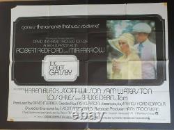 Le Grand Gatsby Affiche de Film Quad Originale 1974 Royaume-Uni Robert Redford Mia Farrow