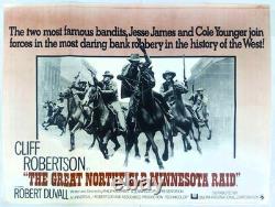 Le Grand Raid de Northfield Minnesota Affiche de Film Originale UK Quad 1972