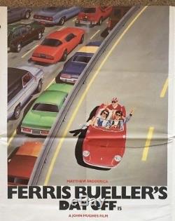 Le Jour Férié De Ferris Bueller, Affiche Originale De 1986 British Quad Movie, Ferrari