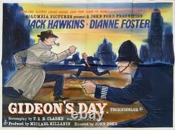 Le Jour de Gideon (1958), Affiche de film britannique originale en format quad