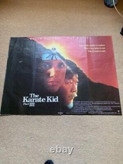 Le Karaté Kid Partie III (1989) Affiche de Film UK Quad Originale Très Rare Vintage
