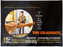 Le Lauréat Affiche de Film Quad Originale 1967 Anne Bancroft Dustin Hoffman