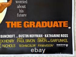 Le Lauréat Affiche de Film Quad Originale 1967 Anne Bancroft Dustin Hoffman