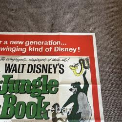 Le Livre de la Jungle Affiche Vintage Originale Quad UK 1967 Très Bon État