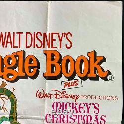Le Livre de la Jungle / La Noël de Mickey Affiche Originale Quad de Film au Cinéma Disney