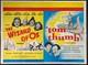 Le Magicien D'oz / Tom Pouce Original Quad Affiche De Film Cinéma Judy Garland Rr