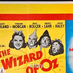 Le Magicien d'Oz / Tom Pouce ORIGINAL Quad Affiche de Film Cinéma Judy Garland RR