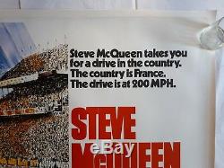 Le Mans, Affiche De Cinéma Originale Britannique Quad Movie 1971, Steve Mcqueen