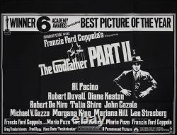 Le Parrain, Partie II - Affiche de film originale Quad - Al Pacino, Robert DeNiro - 1974