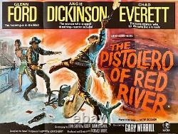 Le Pistolero de Red River - Affiche originale Quad 1967 Glenn Ford Angie Dickinson