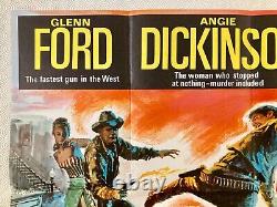Le Pistolero de Red River - Affiche originale Quad 1967 Glenn Ford Angie Dickinson