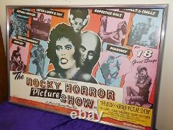 Le Rocky Horror Picture Show 1975 Royaume-uni Quad Affiche De Film Encadrée Et Émaillée Original