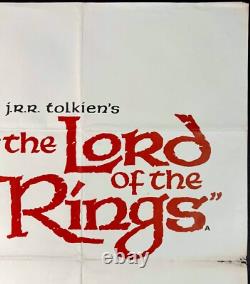Le Seigneur des Anneaux Affiche de Film Cinéma Quad Originale Ralph Bakshi Tom Jung 1978