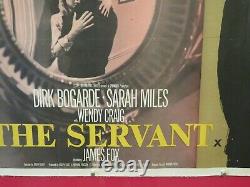Le Servant Original 1963 Uk Quad Cinema Film Poster Linen Backed Dirk Bogarde