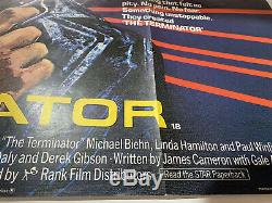 Le Terminator Original Britannique British Quad Première Version 1985 Affiche De Film 30x40