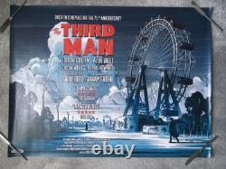 Le Troisième Homme 75ème Anniversaire réédition Affiche Quad Cinéma Originale Royaume-Uni