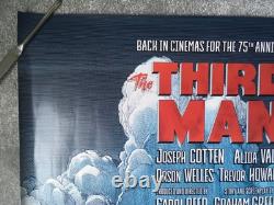 Le Troisième Homme 75ème Anniversaire réédition Affiche Quad Cinéma Originale Royaume-Uni