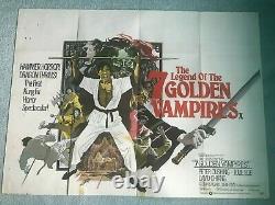 Legend Of The 7 Golden Vampires 1974 Affiche De Cinéma Originale Du Royaume-uni Quad