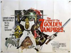 Legend Of The 7 Golden Vampires 1974 Affiche De Cinéma Originale Du Royaume-uni Quad