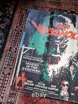 Légende du loup-garou : Affiche originale du film d'horreur Quad Hammer Film Cinema