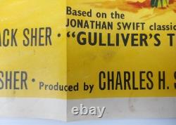 Les 3 Mondes de Gulliver Affiche de Film Quad Originale du Royaume-Uni 1960