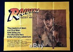 Les Aventuriers De L'arche Perdue Cinéma Quad Original Affiche Du Film Indiana Jones 1981