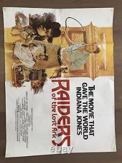 Les Aventuriers de l'Arche Perdue 1981, Affiche Originale du Film au Format UK Quad