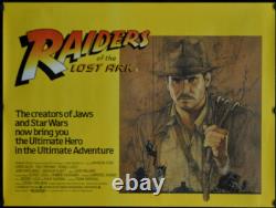 Les Aventuriers de l'Arche perdue 1981 Affiche de film UK ROLLED QUAD HARRISON FORD