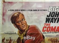 Les Comancheros 1961 Affiche De Film Britannique Originale Quad Poster John Wayne Art Chantrell