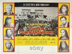 Les DIX Commandements Affiche De Film Originale De La 1ère Sortie De L'uk Quad 1956