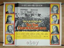 Les Dix Commandements (1956) affiche quad originale de la première sortie au Royaume-Uni - SUPERBE ÉTAT