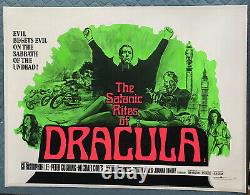 Les Droits Sataniques De Dracula Original Linen Backed Uk Quad Film Poster 1973 Lee
