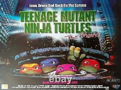 Les Tortues Ninja Mutantes Adolescentes - Affiche de cinéma originale au Royaume-Uni, format Quad, réédition de 2004 mettant en vedette Leonardo