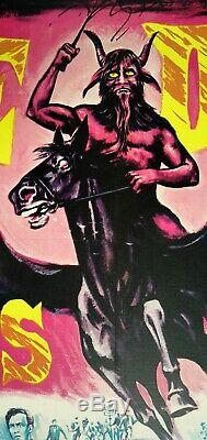 Les Vierges De Satan (1968) D'origine Affiche Du Film Quad Uk Linenbd Hammer Horror