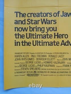 Les aventuriers de l'arche perdue (1981) affiche originale UK quad art de Richard Amsel