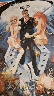 Les diamants sont éternels, affiche britannique Quad de 1971, doublée sur toile, James Bond