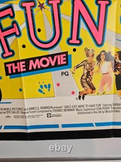 Les filles veulent juste s'amuser Affiche de film cinéma UK Quad 1985