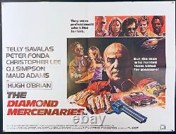 Les mercenaires du diamant (1976) Affiche de cinéma quad vintage originale du Royaume-Uni