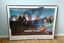 Licence À Kill (1989) Originale Du Royaume-uni A Roulé Quad Affiche Film James Bond 007