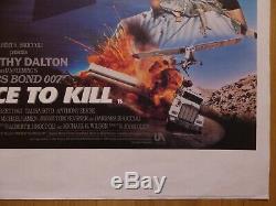 Licence De Kill (1989) Affiche Originale De Film / Film Quad Au Royaume-uni, James Bond 007