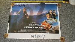 Licence To Kill -james Bond / Fléole Dalton- Original Uk Quad Affiche Du Film