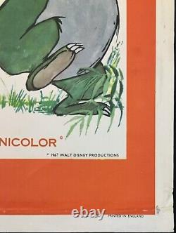 Livre De Jungle Original Quad Affiche De Cinéma Première Sortie Walt Disney 1967