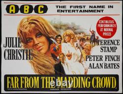Loin de la foule enragée AFFICHE QUAD ORIGINALE DU FILM Julie Christie 1967