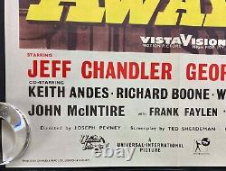 Loin de tous les bateaux Affiche de cinéma Quad originale Jeff Chandler Bill Wiggins 1956