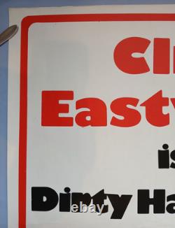 MAGNUM FORCE (1973, RR1970s) contre. Affiche quad originale rare du Royaume-Uni Clint Eastwood