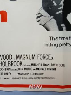 MAGNUM FORCE (1973, RR1970s) contre. Affiche quad originale rare du Royaume-Uni Clint Eastwood
