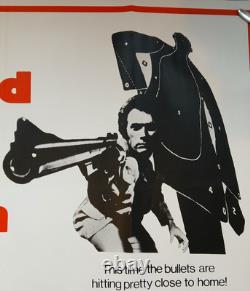 MAGNUM FORCE (1973, RR1970s) contre. Affiche quad originale rare du Royaume-Uni Clint Eastwood